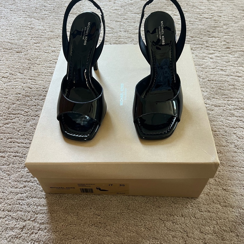 Michael Kors Black Slingback Heels